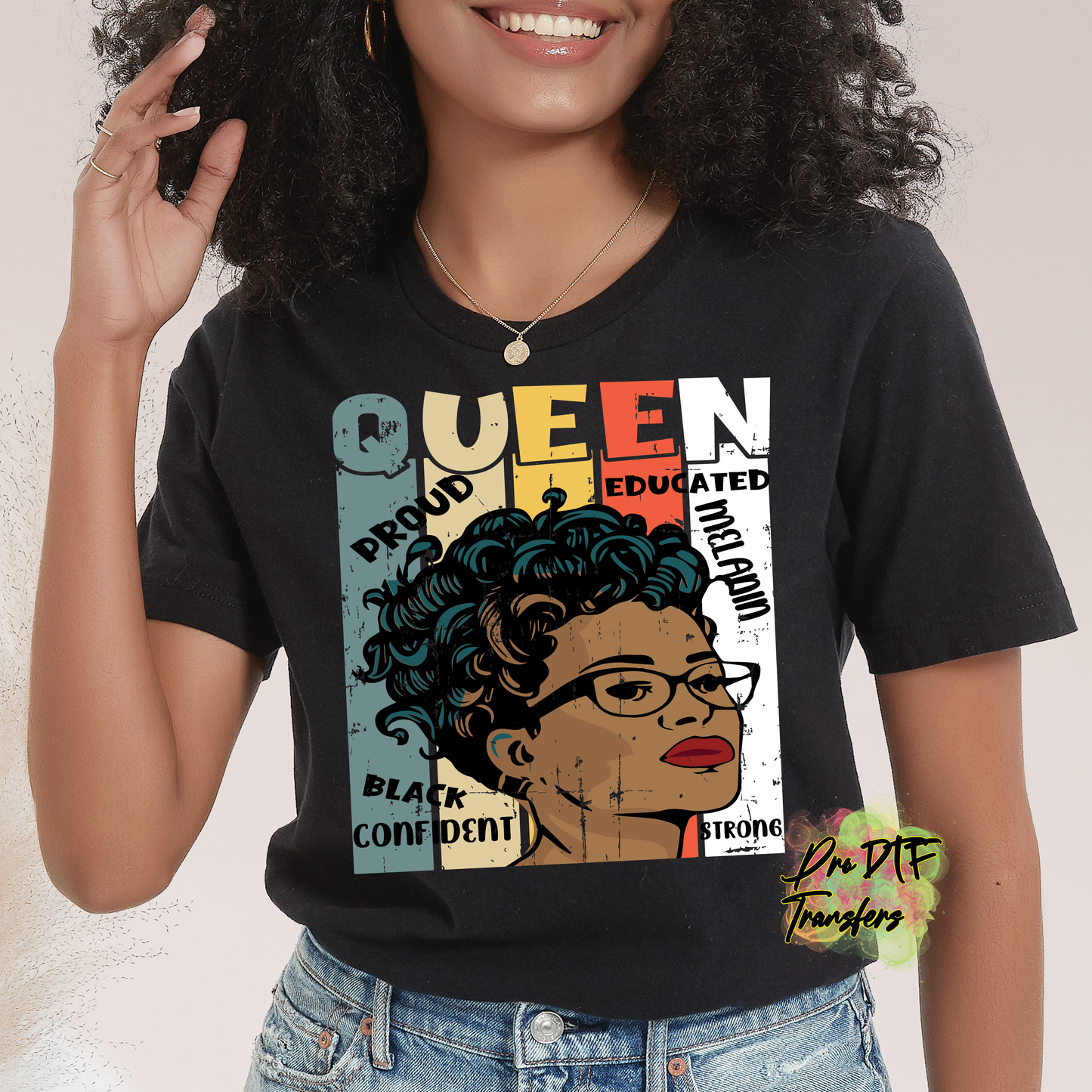 BH291 Queen Full Color DTF Transfer - Pro DTF Transfers