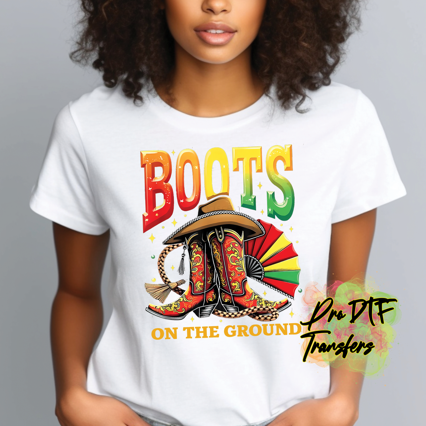 BH377 Boots on The Ground Full Color DTF Transfer