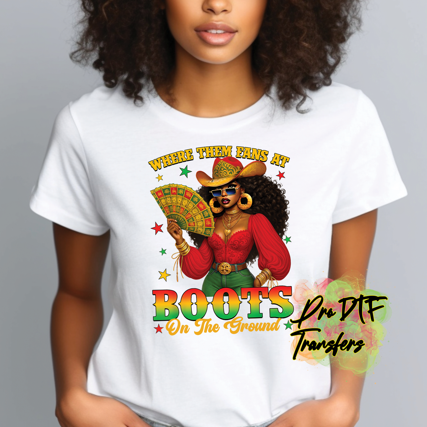 BH379 Juneteenth Boots Full Color DTF Transfer