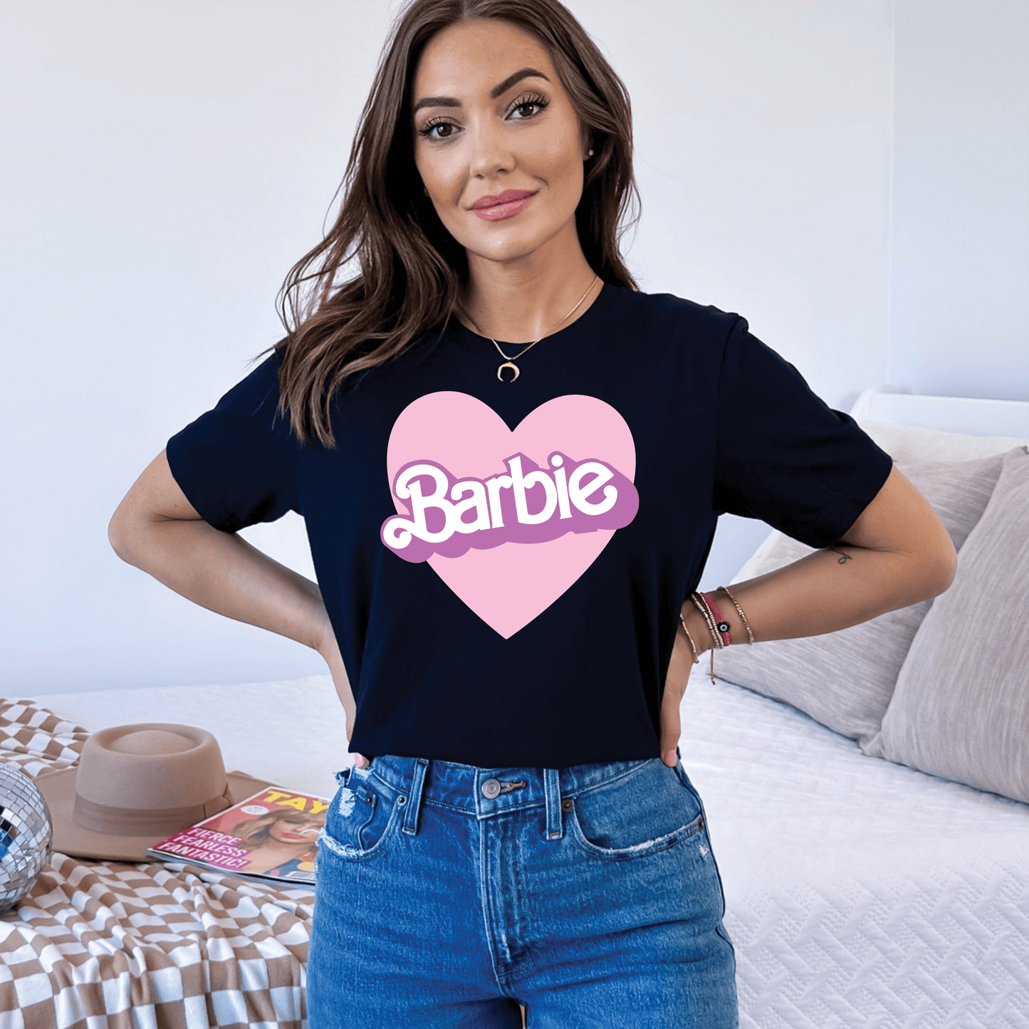 BRB45 Barbie Heart Full Color DTF Transfer - Pro DTF Transfers