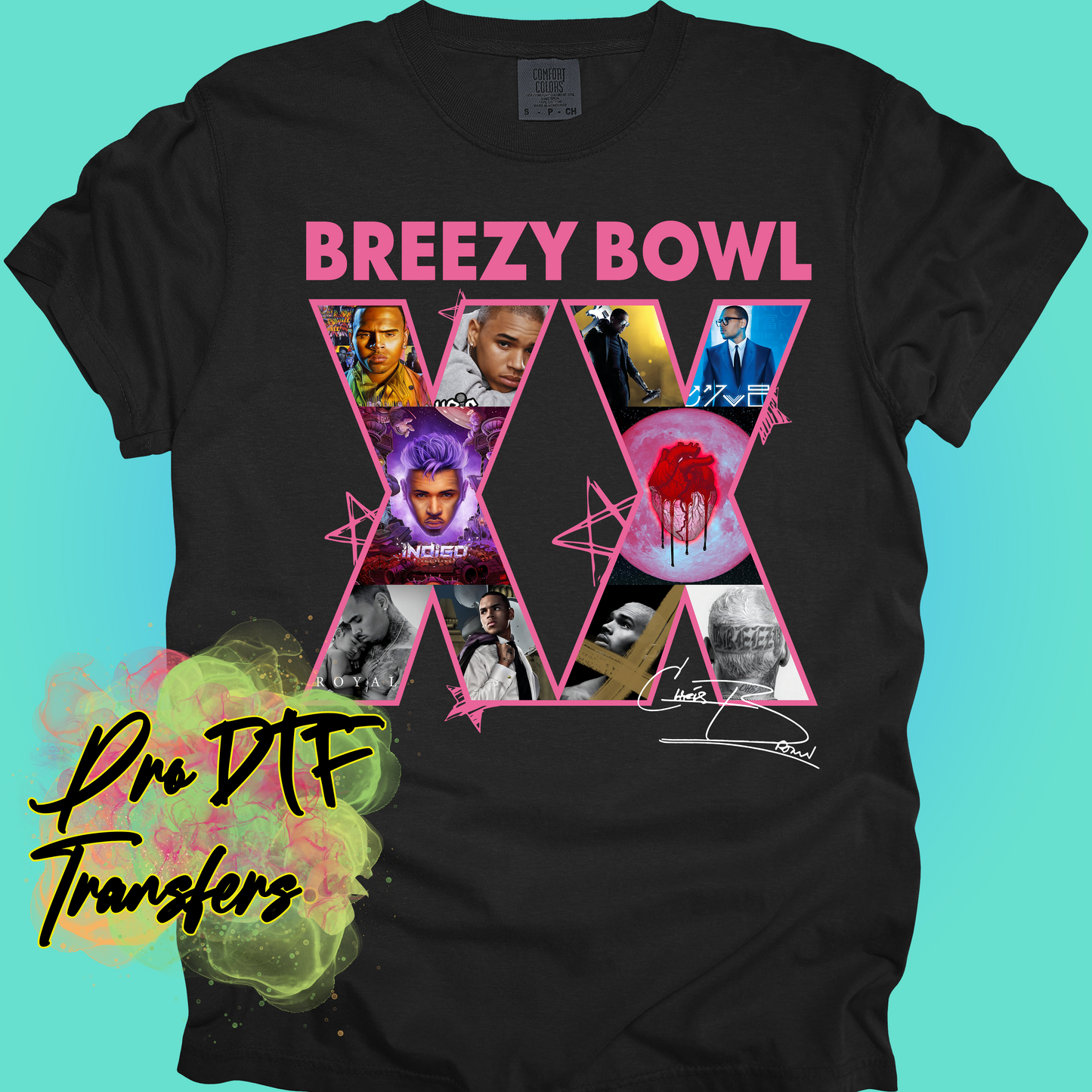 CB18 Pink XX Breezy Full Color DTF Transfer