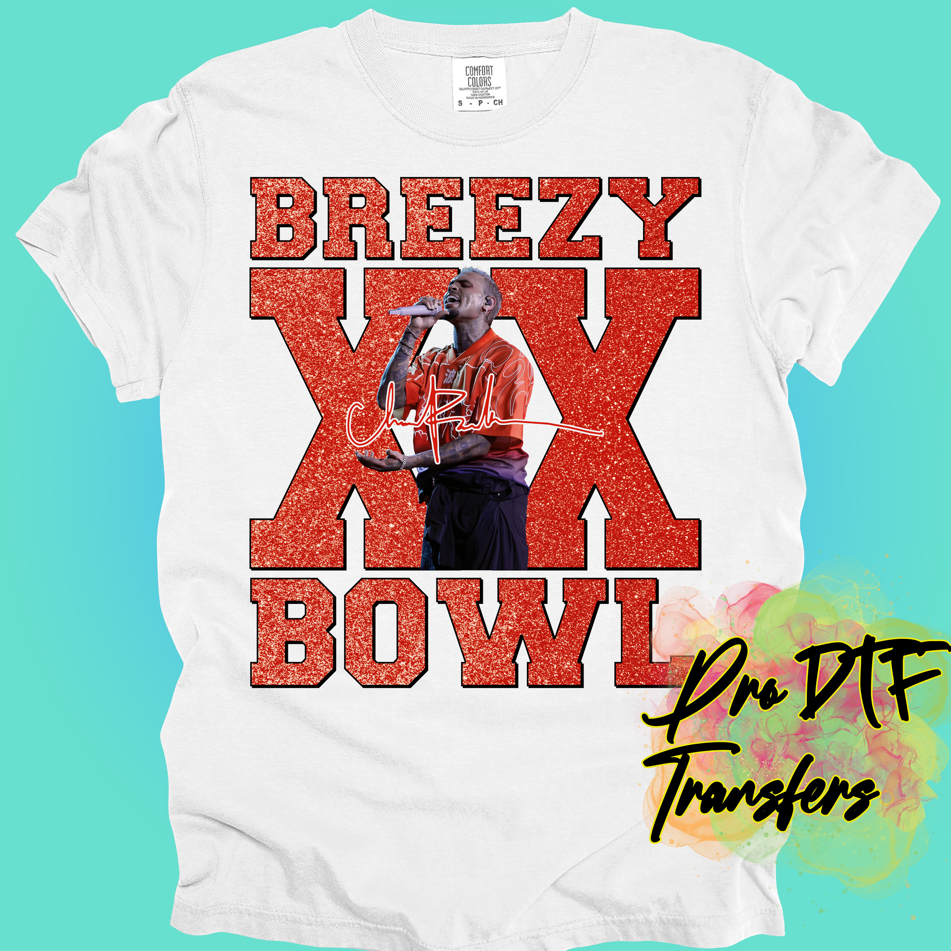 Breezy XX Red Premade DTF Design