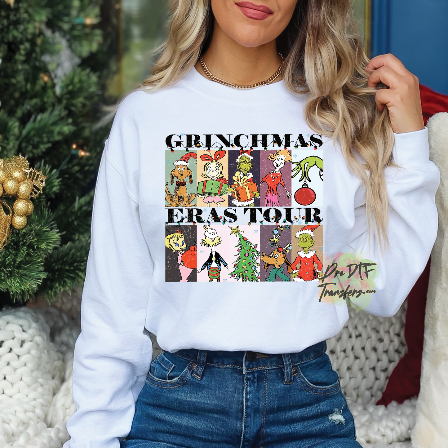 CM144 Grinchmas Eras Tour Blk Txt Full Color DTF Transfer - Pro DTF Transfers