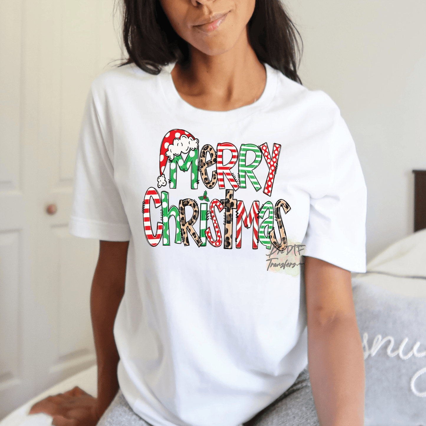 CM23 Merry Christmas Full Color DTF Transfer - Pro DTF Transfers