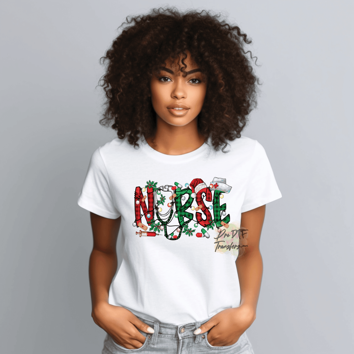 CM27 Nurse Christmas Full Color DTF Transfer - Pro DTF Transfers