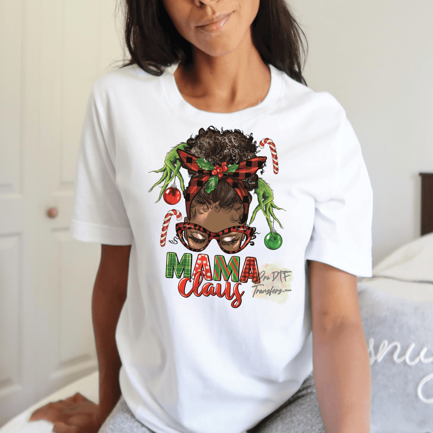 CM4 Mama Claus Christmas Full Color DTF Transfer - Pro DTF Transfers
