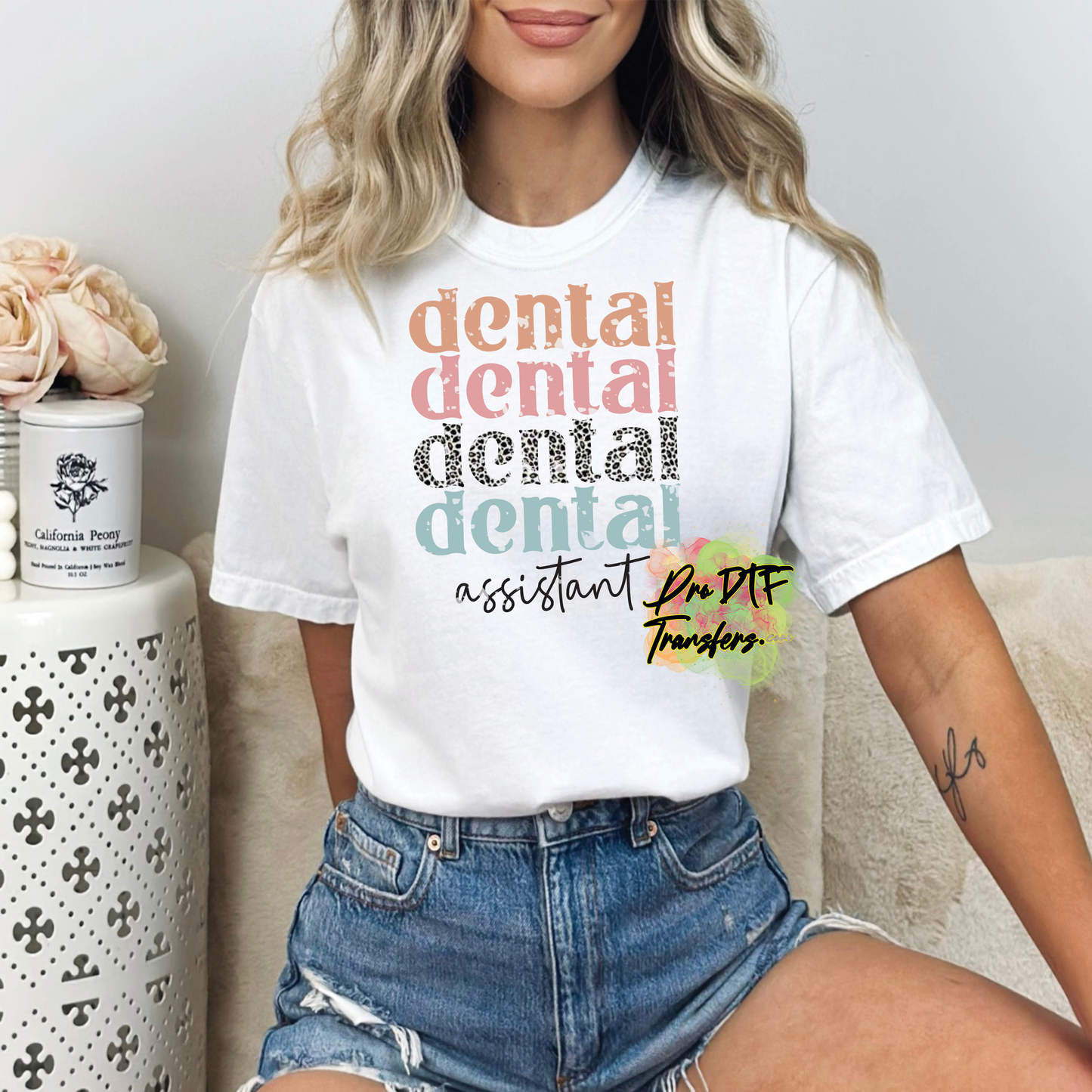 DA4 Dental Assistant Full Color DTF Transfer - Pro DTF Transfers