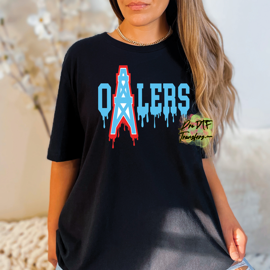 Houston Oilers Drip Premade DTF Design