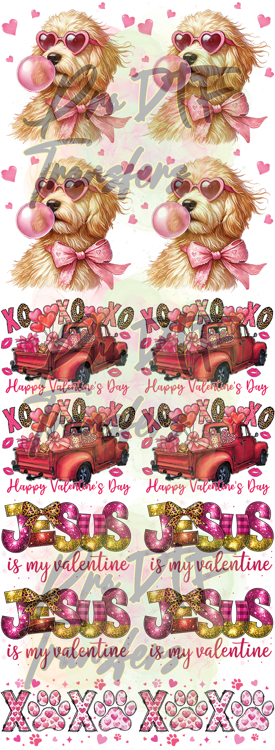 PM-VD2 Valentine's Day Pre Made Gang Sheet