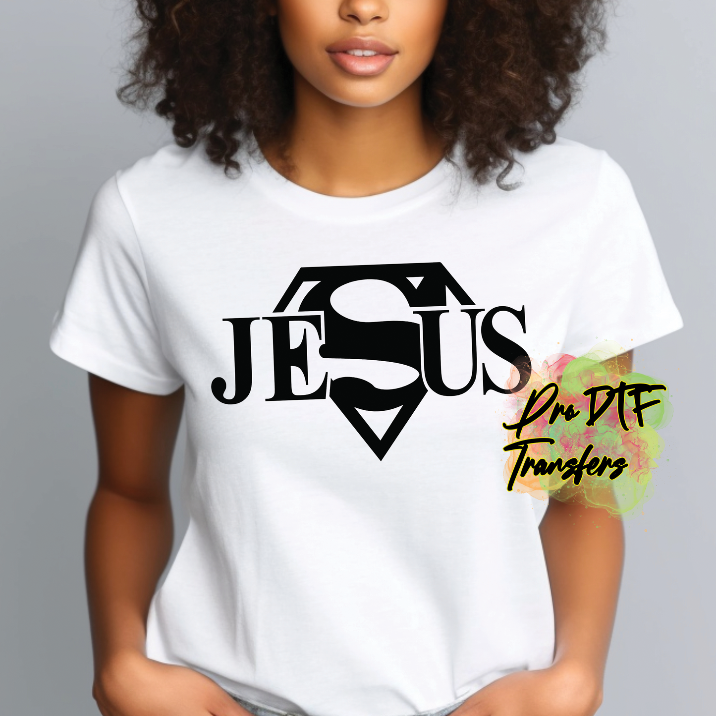 RG128 Jesus Full Color DTF Transfer