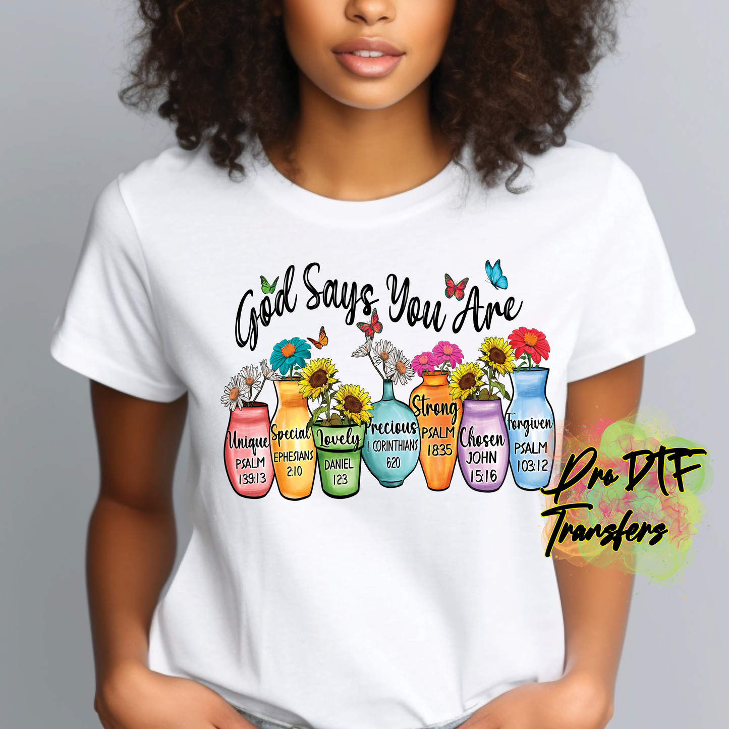 RG129 God Says you Are Full Color DTF Transfer
