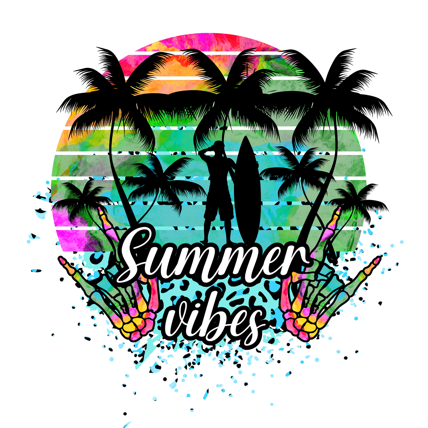 SV32 Summer Vibes Full Color DTF Transfer - Pro DTF Transfers