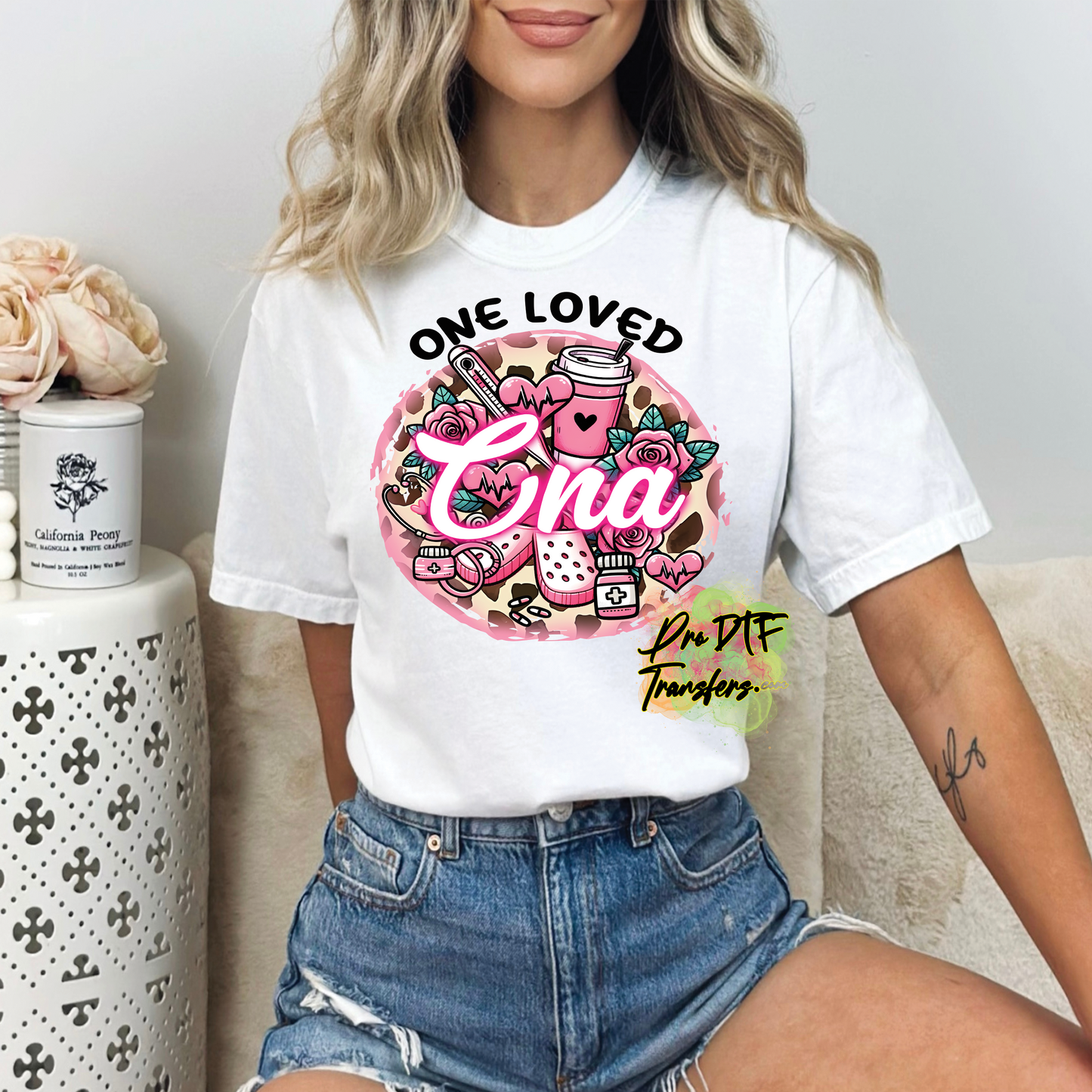 VD322 One Loved CNA Nurse Full Color Transfer - Pro DTF Transfers