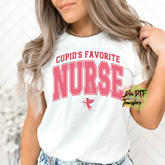 Cupids Fav Nurse Premade DTF Design