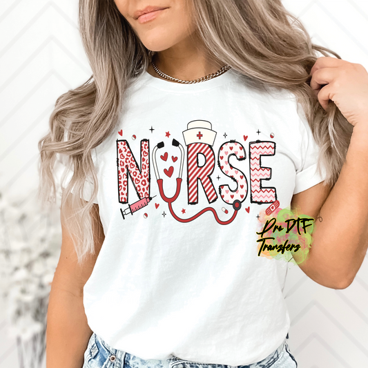Nurse Valentine Premade DTF Design