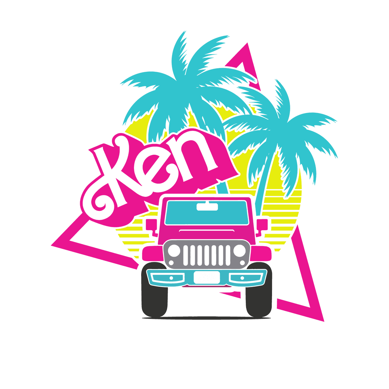 BRB2 Ken Jeep Full Color DTF Transfer - Pro DTF Transfers