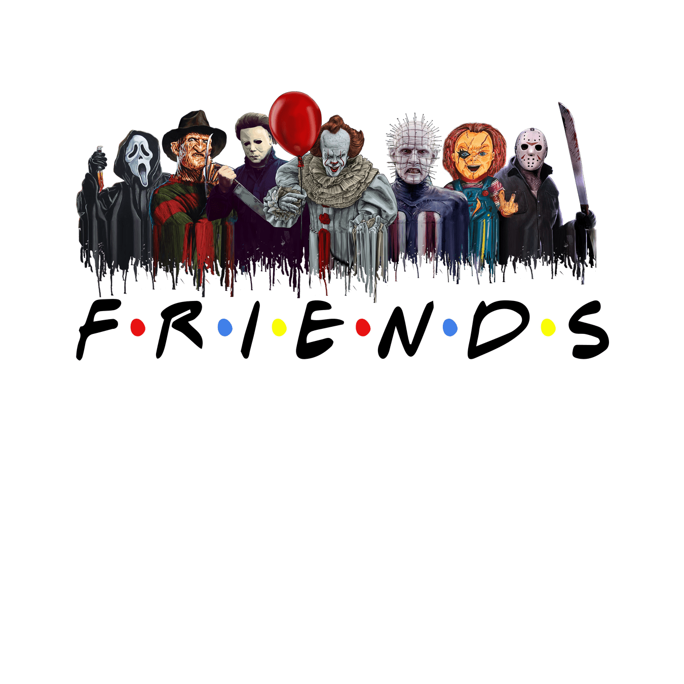 HW70 Halloween Friends Full Color DTF Transfer - Pro DTF Transfers