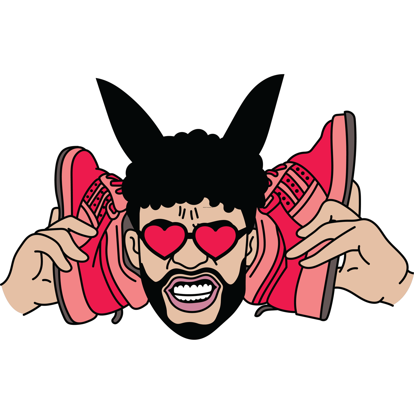 BB13 Bad Bunny Shoes Full Color DTF Transfer - Pro DTF Transfers