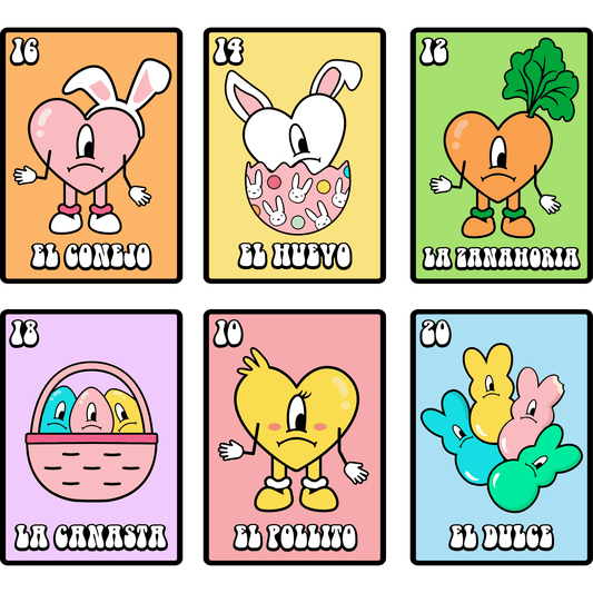 Loteria Bad Bunny Easter Premade DTF Design