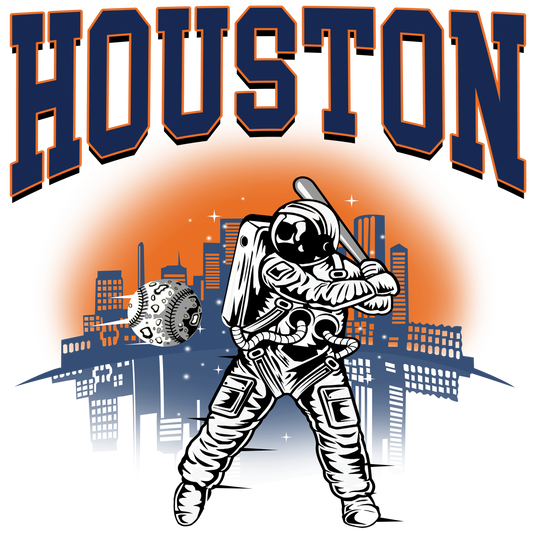 Houston Astronaut Baseball Premade DTF Design
