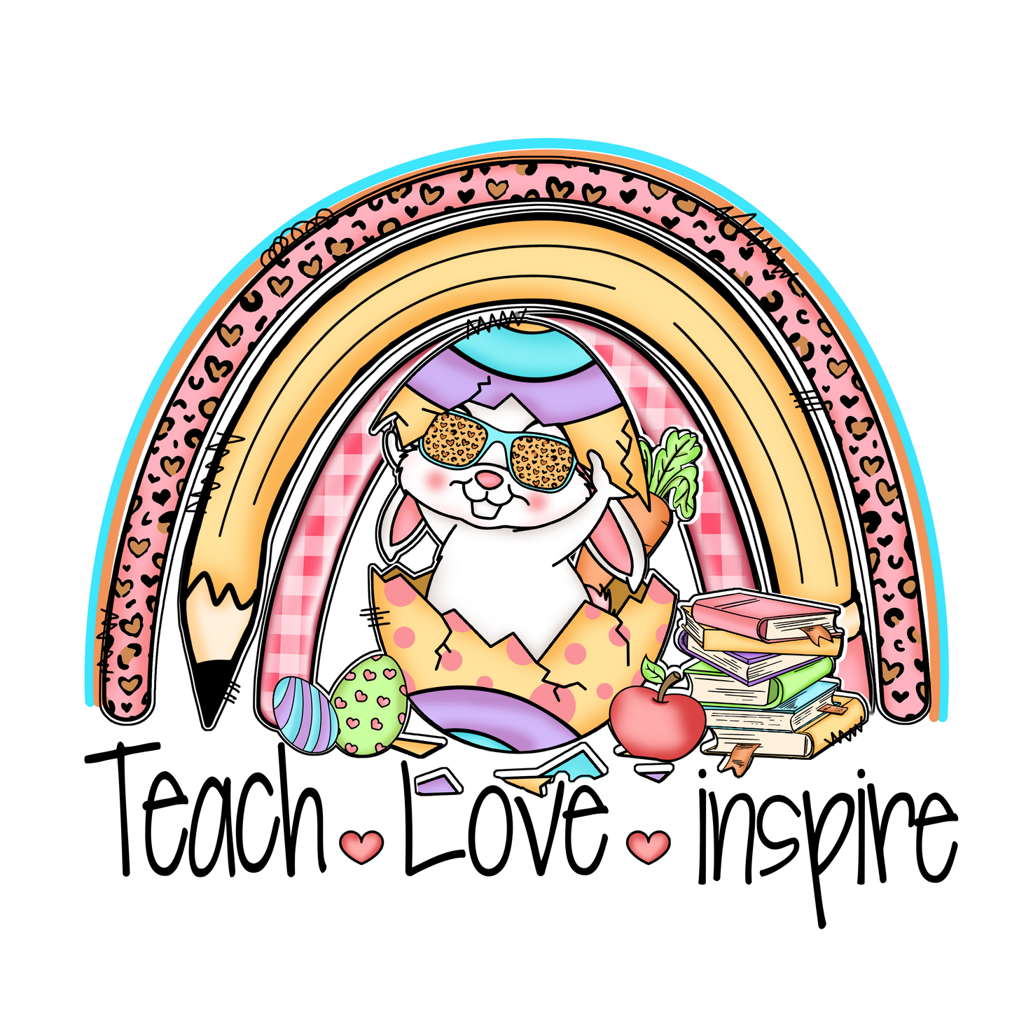 TE7 Teacher Easter 5 Full Color DTF Transfer - Pro DTF Transfers