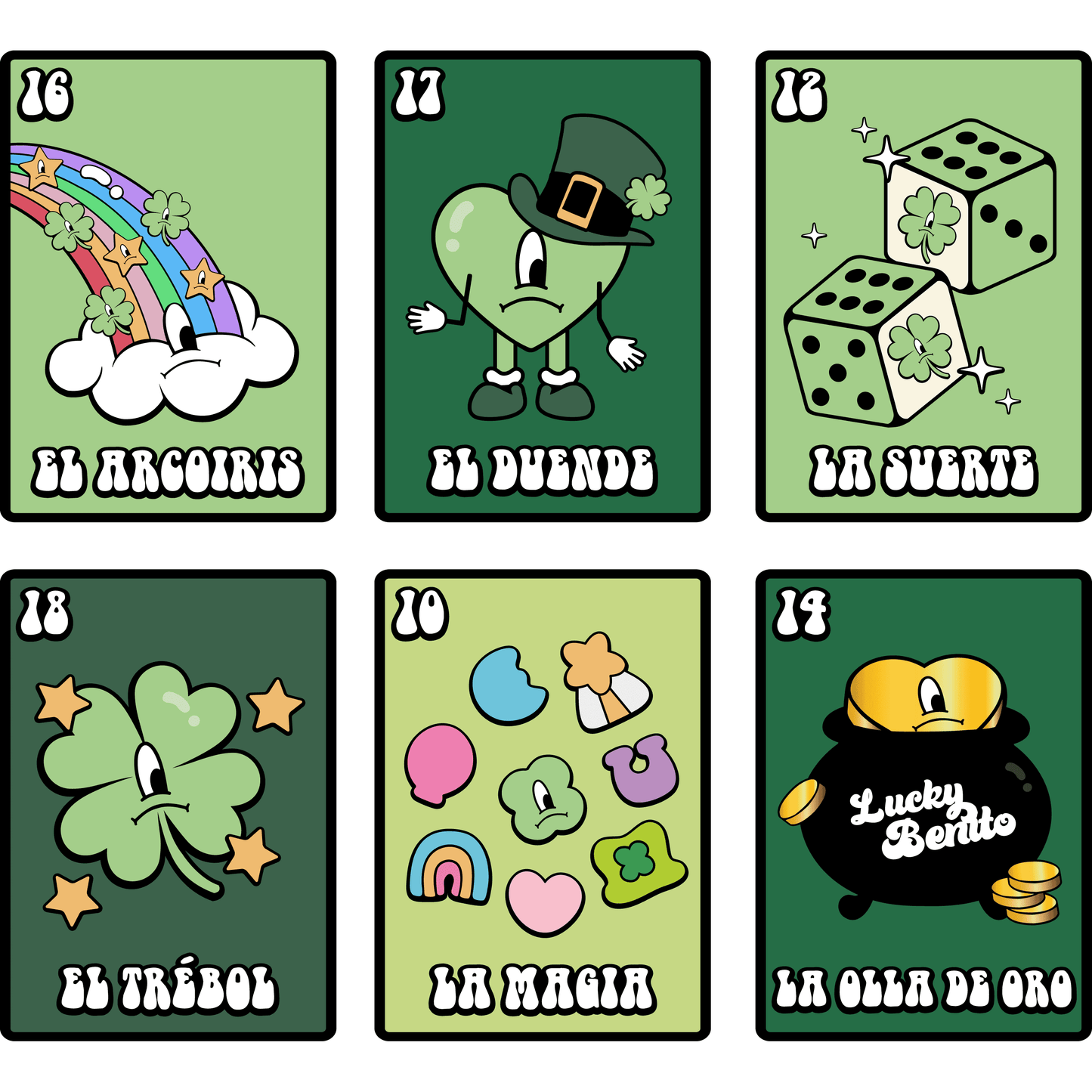 Loteria Bad Bunny St Patrick's Day Full Color DTF Transfer - Pro DTF Transfers