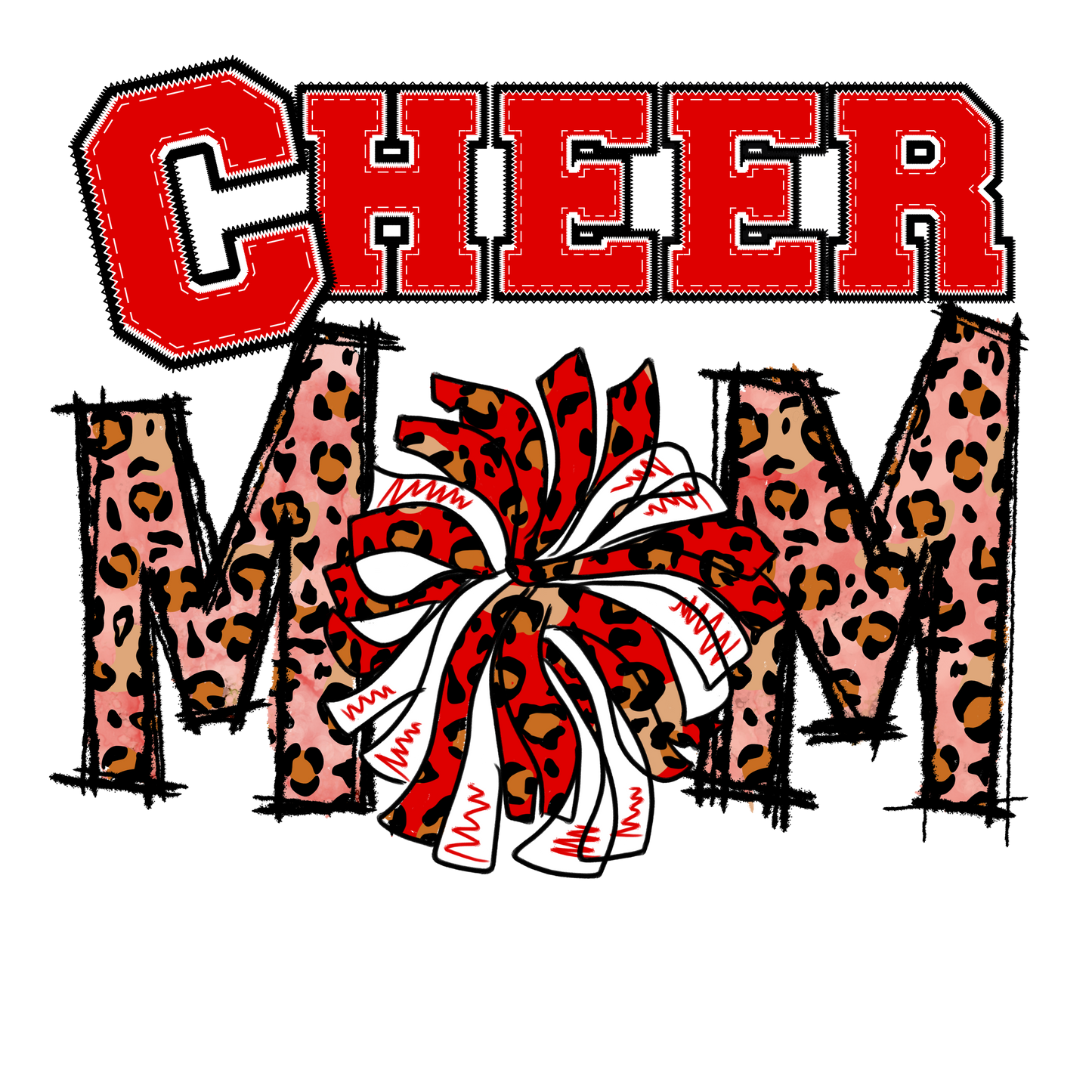 S21 Cheer MoM Full Color DTF Transfer - Pro DTF Transfers