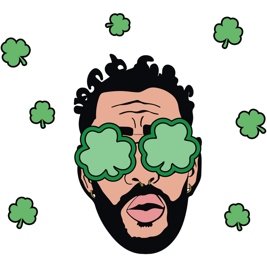 Bad Bunny Clover Eyes Full Color DTF Transfer - Pro DTF Transfers
