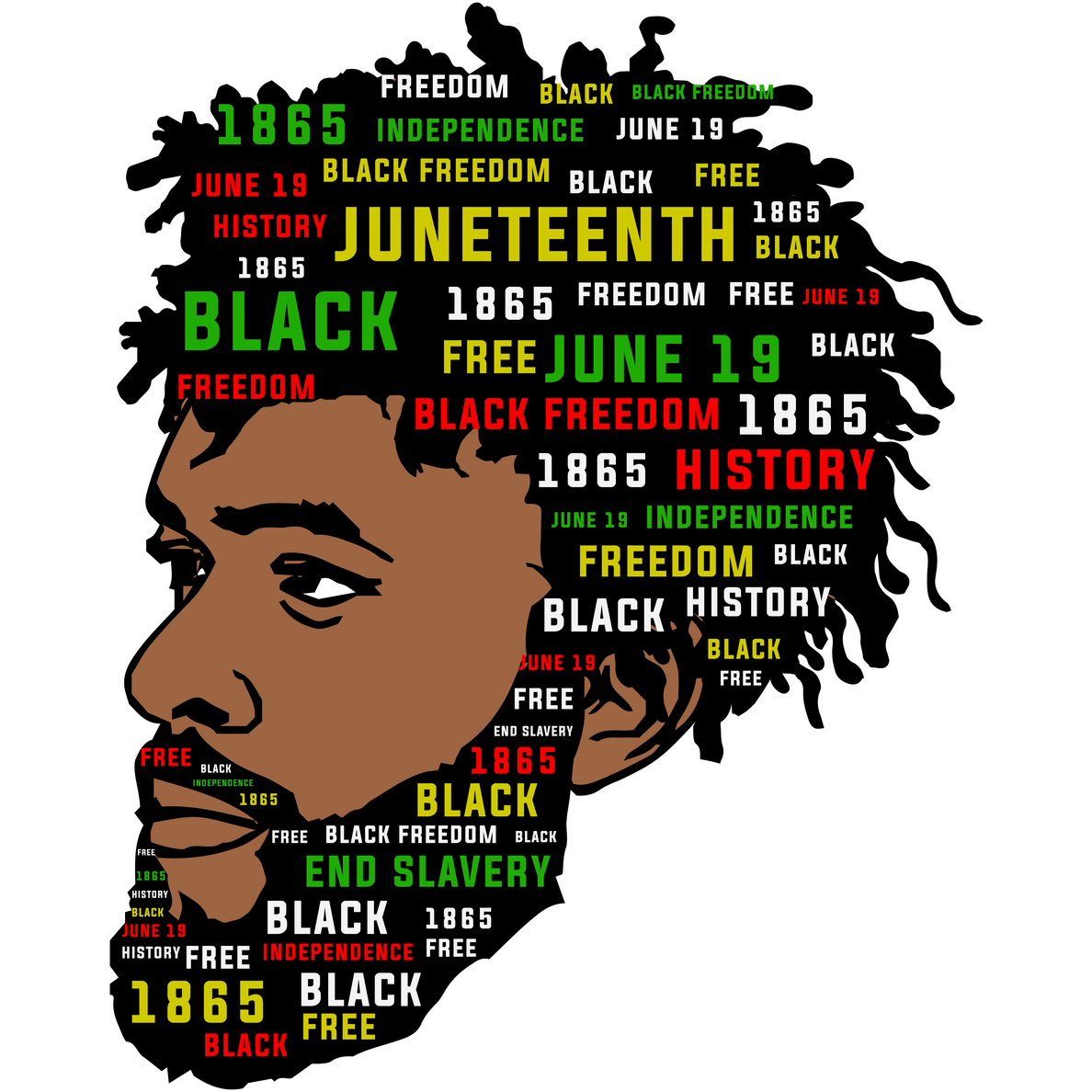 BH106 Juneteenth Male Full Color DTF Transfer - Pro DTF Transfers