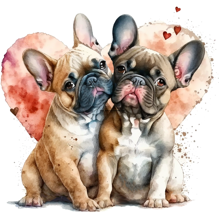 Frenchie Love Full Color Transfer - Pro DTF Transfers