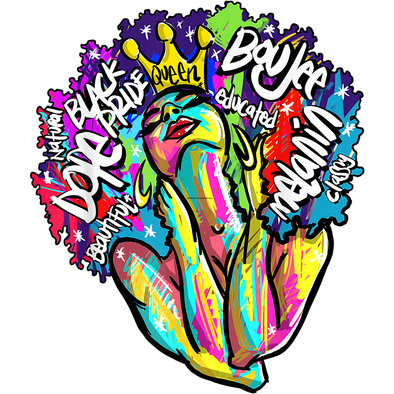 BH2 MagiC Queen Multicolor Full Color DTF Transfer - Pro DTF Transfers