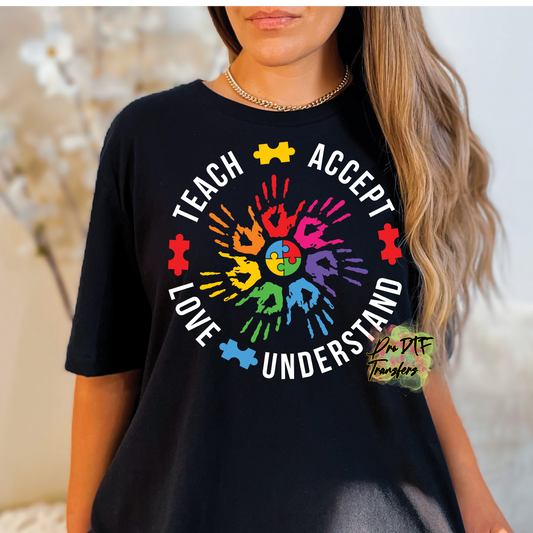 AA67 Autism Understand Full Color DTF Transfer - Pro DTF Transfers