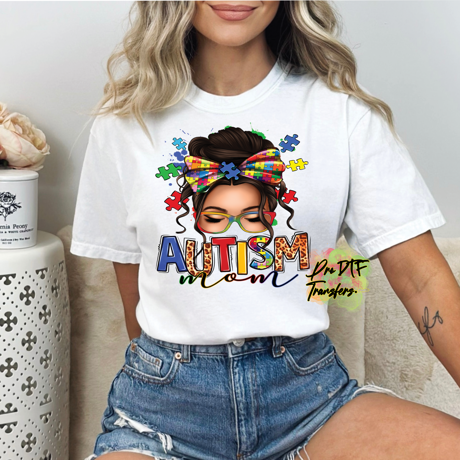 AA86 Autism Mom Full Color DTF Transfer - Pro DTF Transfers