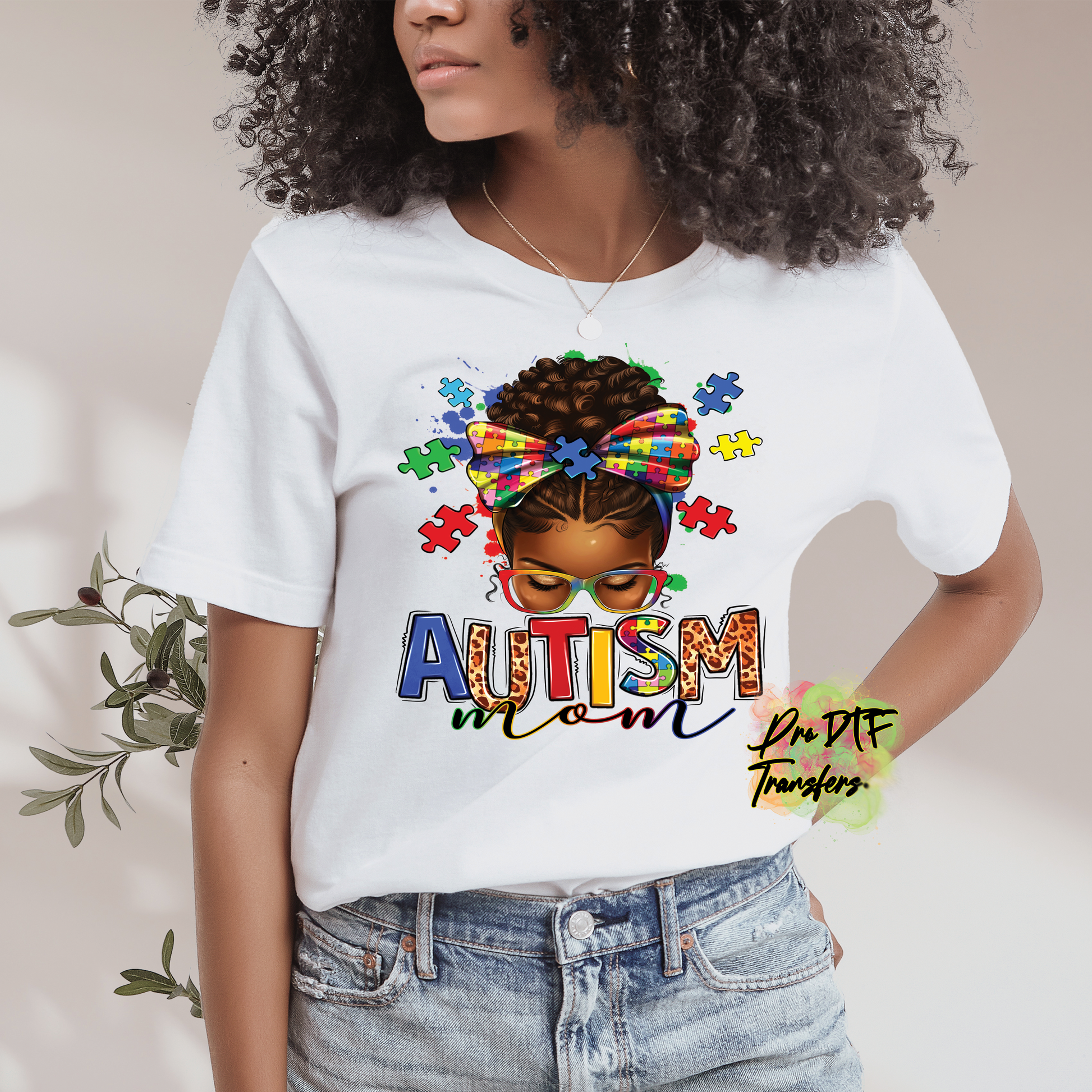 AA87 Autism Mom Full Color DTF Transfer - Pro DTF Transfers