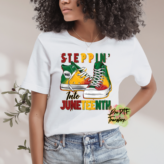BH133 Steppin into Juneteenth Full Color DTF Transfer - Pro DTF Transfers