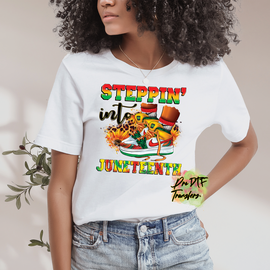 BH164 Steppin into Juneteenth Full Color DTF Transfer - Pro DTF Transfers