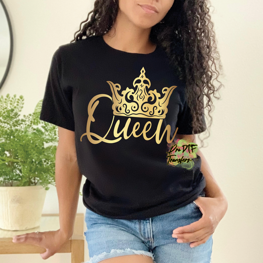 BH267 Queen Gold Full Color DTF Transfer - Pro DTF Transfers