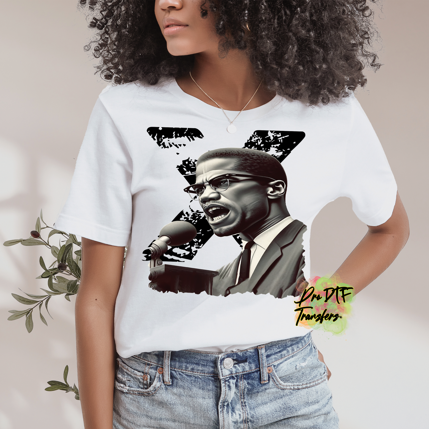 BH271 Malcom X Full Color DTF Transfer - Pro DTF Transfers