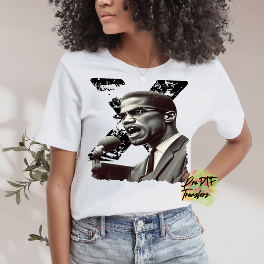 BH271 Malcom X Full Color DTF Transfer - Pro DTF Transfers