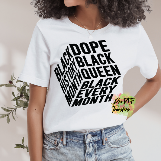 BH272 Dope Black Queen Full Color DTF Transfer - Pro DTF Transfers