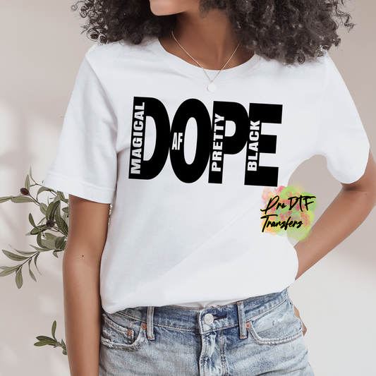 BH282 Dope Magical Blk TxT Full Color DTF Transfer - Pro DTF Transfers