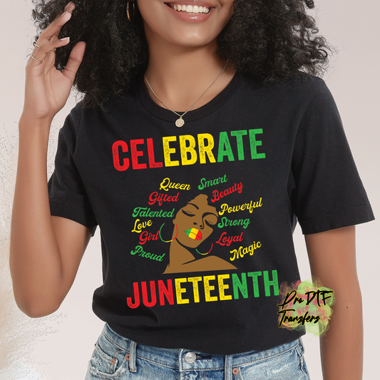 BH301 Celebrate Juneteenth Full Color DTF Transfer - Pro DTF Transfers
