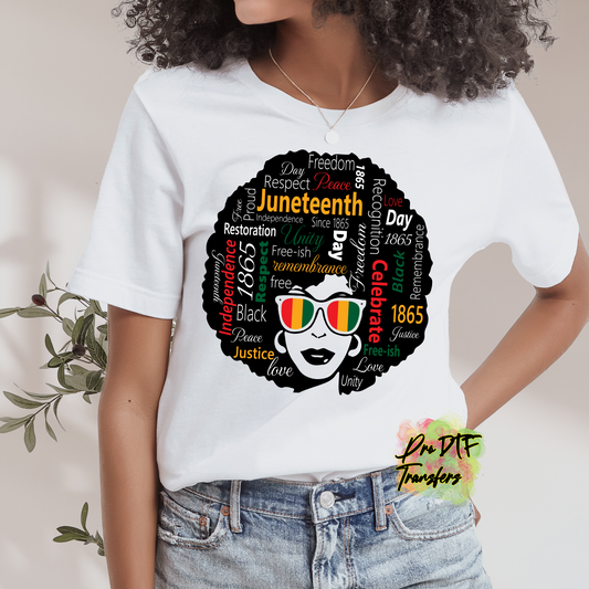 BH302 Juneteenth Queen Full Color DTF Transfer - Pro DTF Transfers