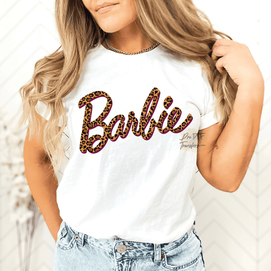 BRB25 Barbie Leopard Full Color DTF Transfer - Pro DTF Transfers