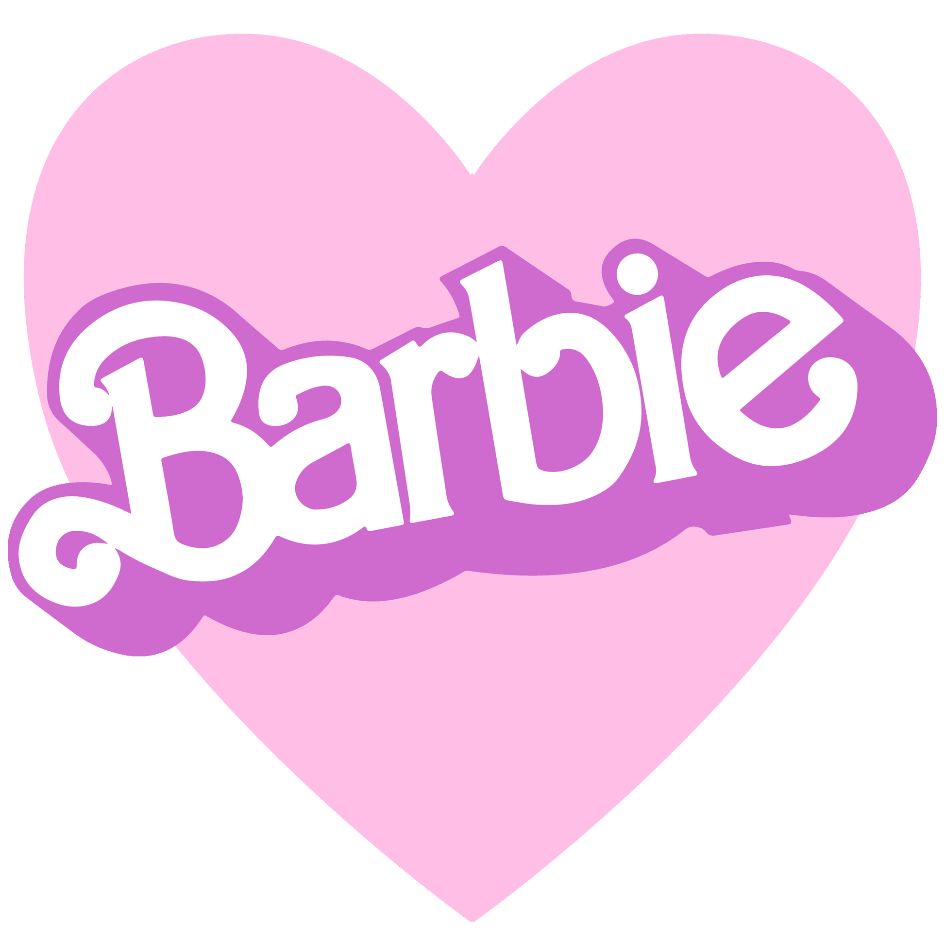 BRB45 Barbie Heart Full Color DTF Transfer - Pro DTF Transfers