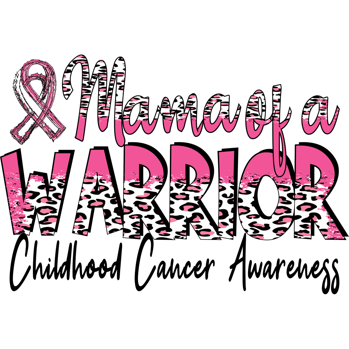 CA33 Cancer Warrior Mom Full Color DTF Transfer - Pro DTF Transfers