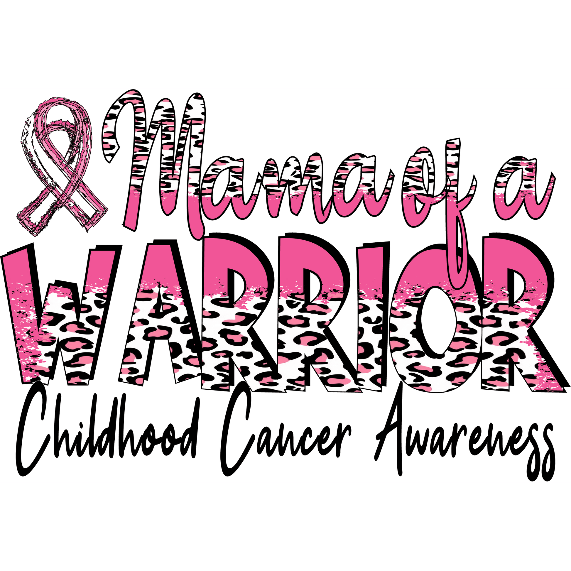 CA33 Cancer Warrior Mom Full Color DTF Transfer - Pro DTF Transfers