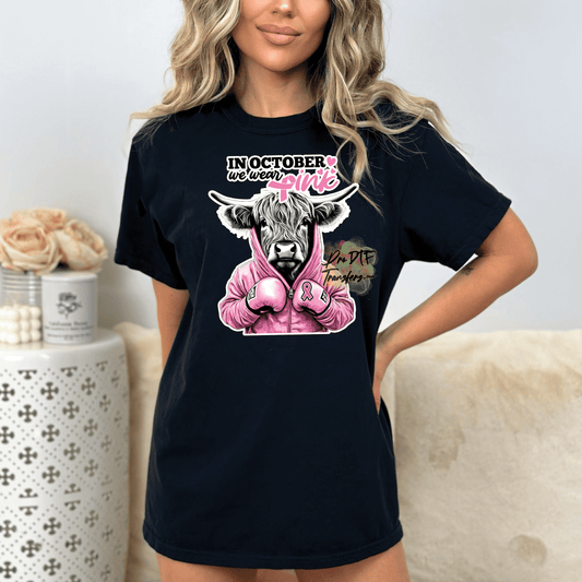 CA47 Highland Cow Fight Full Color DTF Transfer - Pro DTF Transfers