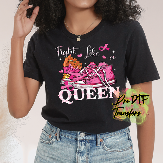 CA76 Fight Like a Queen Full Color DTF Transfer