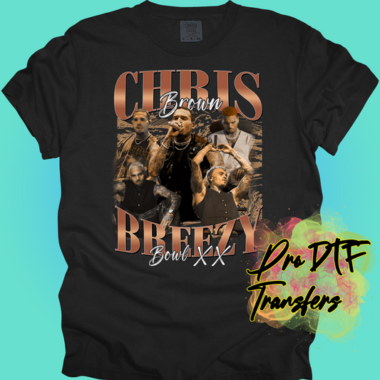 CB16 Chris Brown Breezy Full Color DTF Transfer